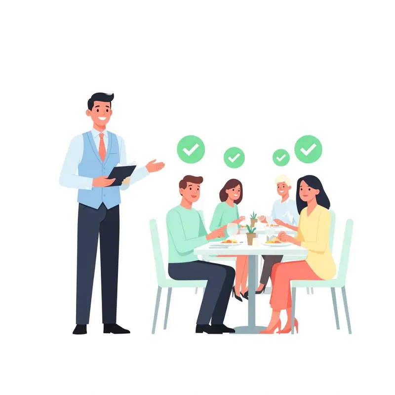 Skoutee confirming restaurant reservations on mobile